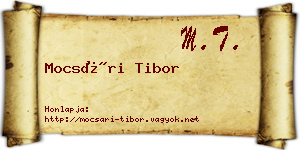 Mocsári Tibor névjegykártya